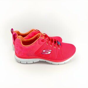 Skechers Flex Appeal 4.0 Elegant Ways Sz 8 W EU 38 Womens Running Shoe Neon Pink